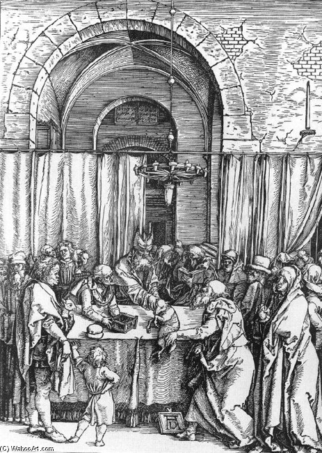 WikiOO.org - Encyclopedia of Fine Arts - Malba, Artwork Albrecht Durer - Refusal Of Joachim's Offer