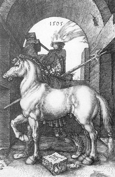 Wikioo.org – La Enciclopedia de las Bellas Artes - Pintura, Obras de arte de Albrecht Durer - pequeño caballo