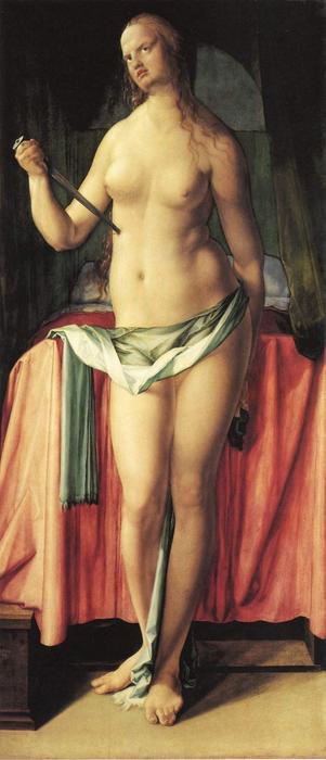 Wikioo.org - สารานุกรมวิจิตรศิลป์ - จิตรกรรม Albrecht Durer - Suicide of Lucretia