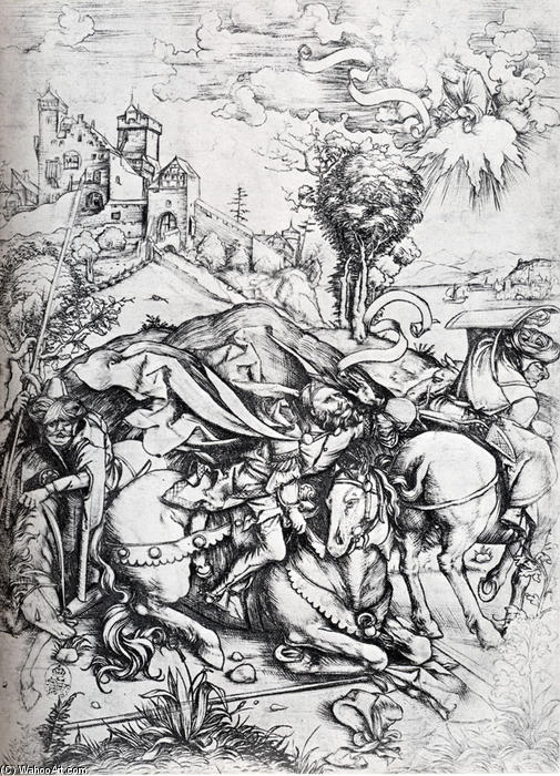 Wikioo.org – L'Enciclopedia delle Belle Arti - Pittura, Opere di Albrecht Durer - il conversione di san Paolo