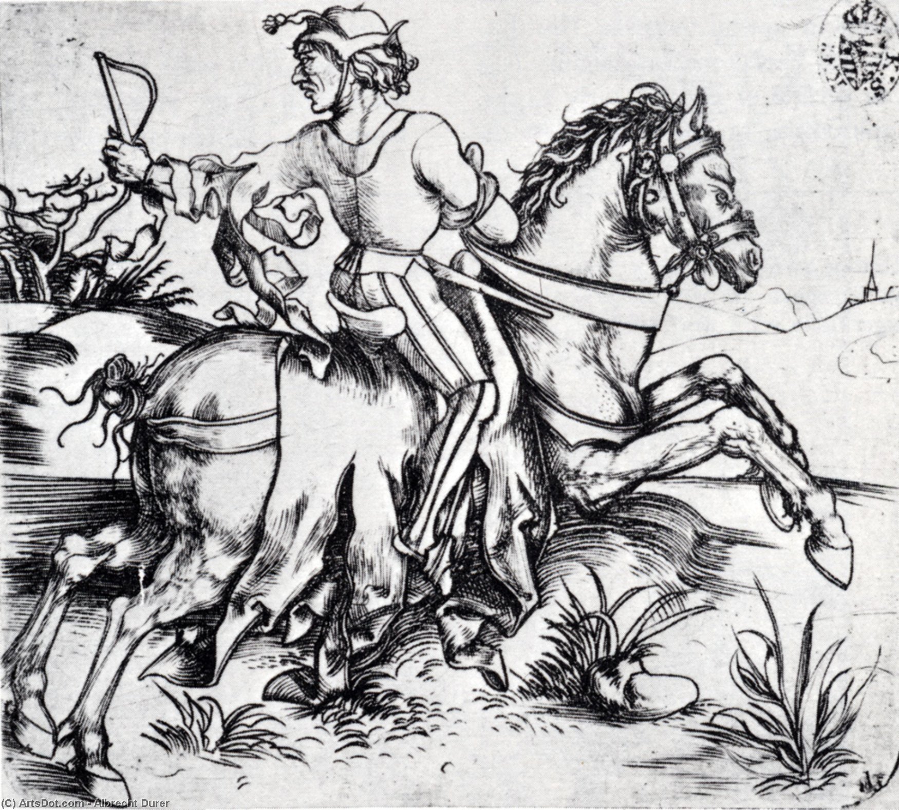 WikiOO.org - Encyclopedia of Fine Arts - Lukisan, Artwork Albrecht Durer - The Great Courier