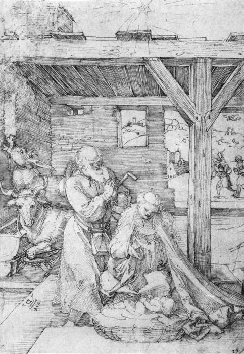 Wikioo.org - สารานุกรมวิจิตรศิลป์ - จิตรกรรม Albrecht Durer - The Nativity