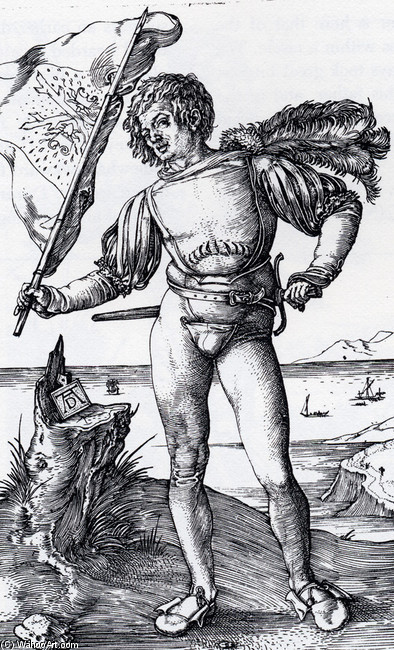 WikiOO.org - Encyclopedia of Fine Arts - Lukisan, Artwork Albrecht Durer - The Standard Bearer