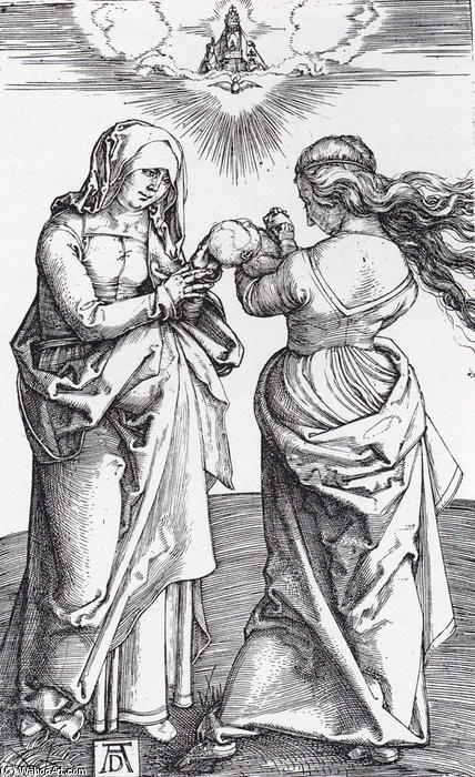 WikiOO.org - Enciclopedia of Fine Arts - Pictura, lucrări de artă Albrecht Durer - The virgin With The Infant Christ And St. Anne