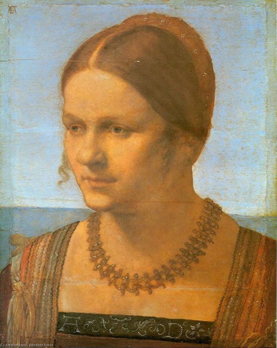 Wikioo.org - The Encyclopedia of Fine Arts - Painting, Artwork by Albrecht Durer - Venetian Lady