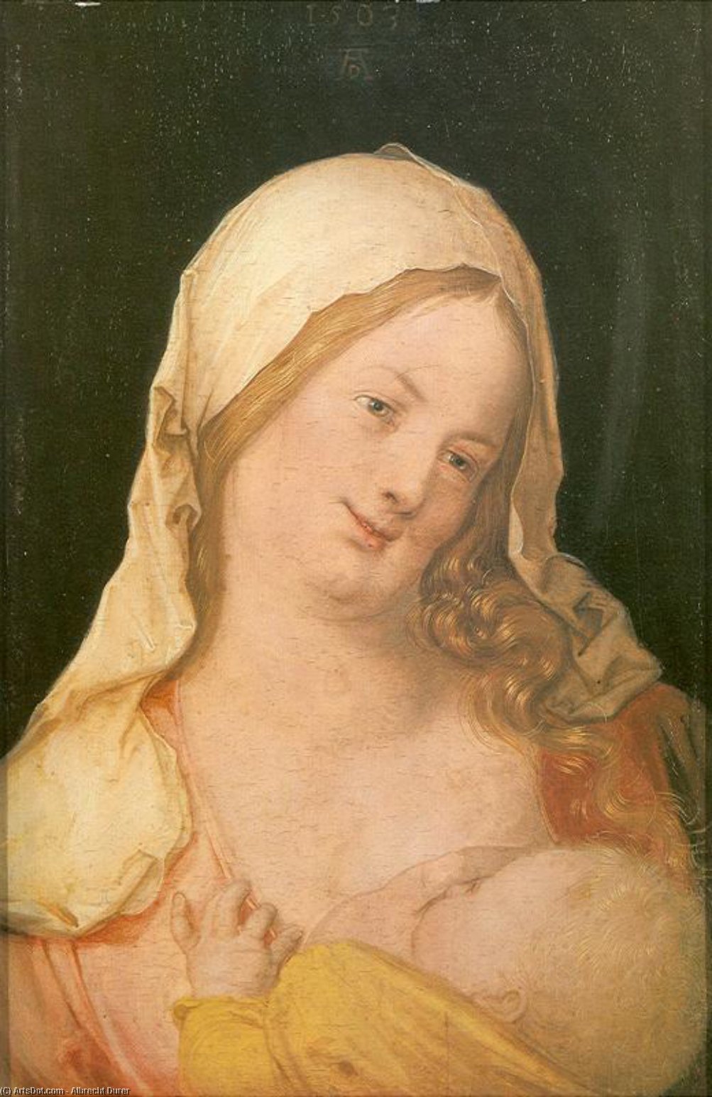 Wikioo.org - The Encyclopedia of Fine Arts - Painting, Artwork by Albrecht Durer - Virgin Suckling the Child