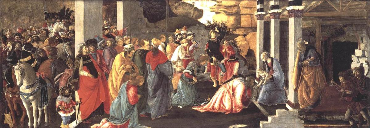 Wikioo.org - Bách khoa toàn thư về mỹ thuật - Vẽ tranh, Tác phẩm nghệ thuật Sandro Botticelli - Adoration of the Magi 1
