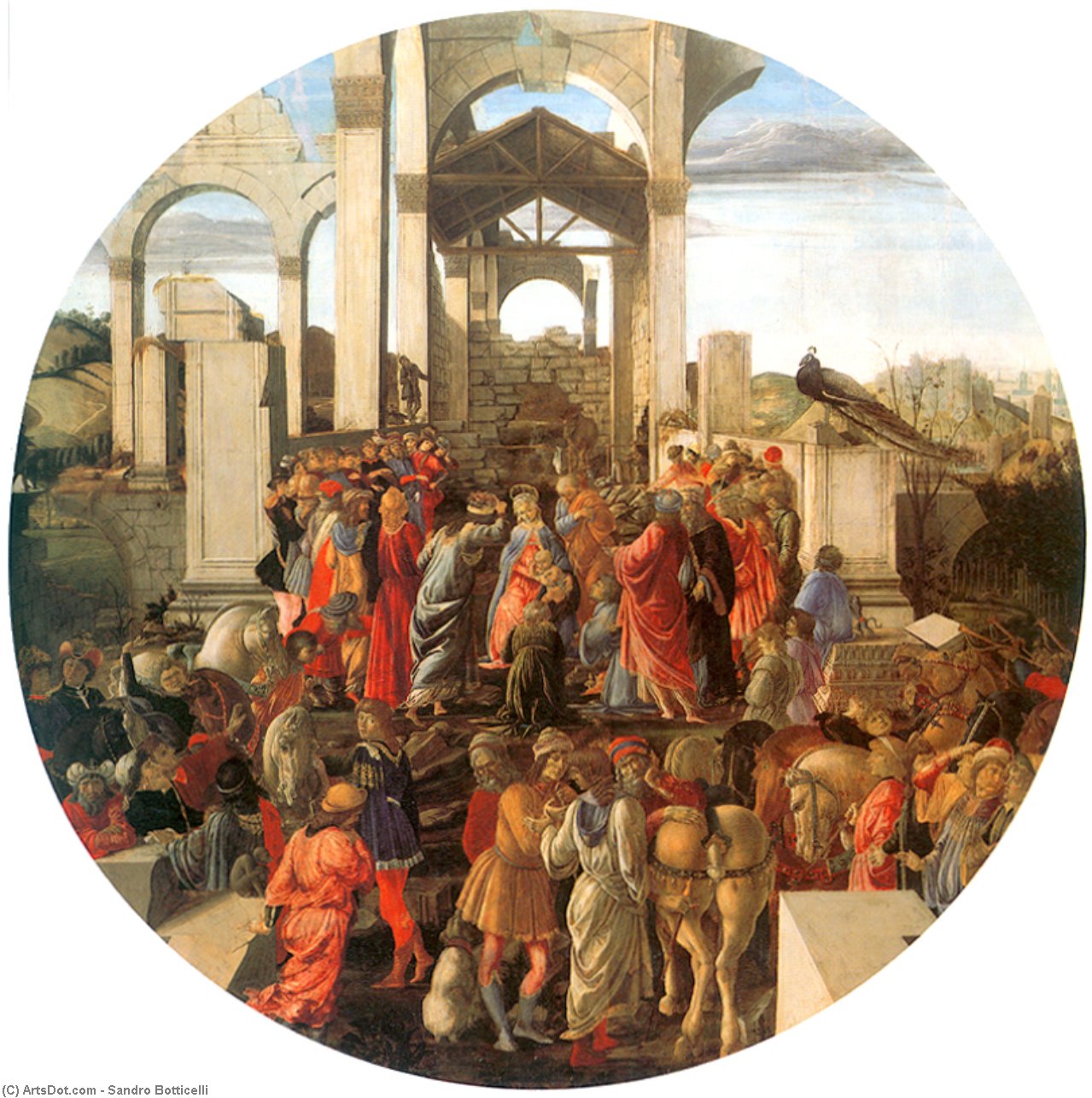 WikiOO.org - Encyclopedia of Fine Arts - Målning, konstverk Sandro Botticelli - Adoration of the Magi 3