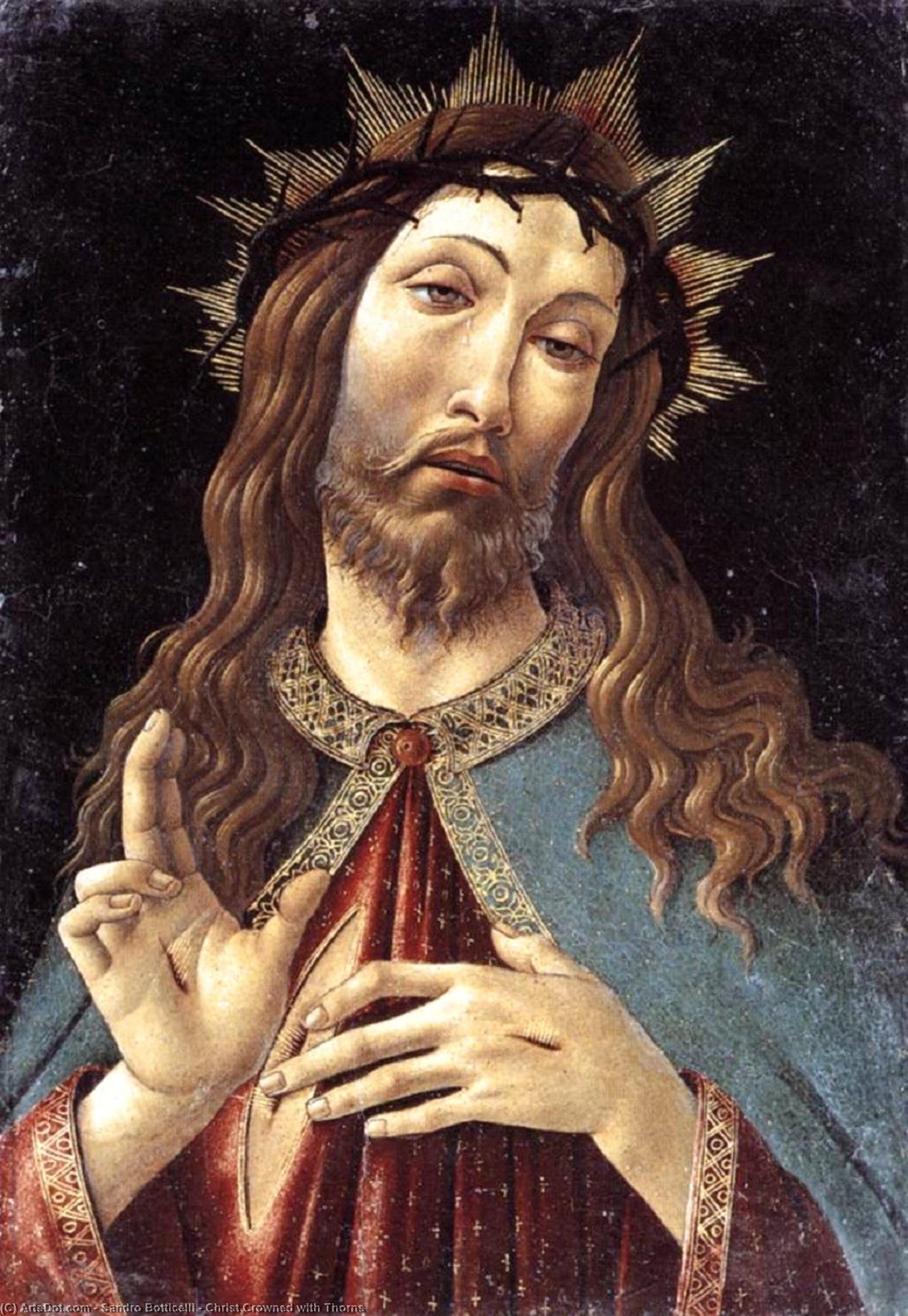WikiOO.org - Encyclopedia of Fine Arts - Festés, Grafika Sandro Botticelli - Christ Crowned with Thorns