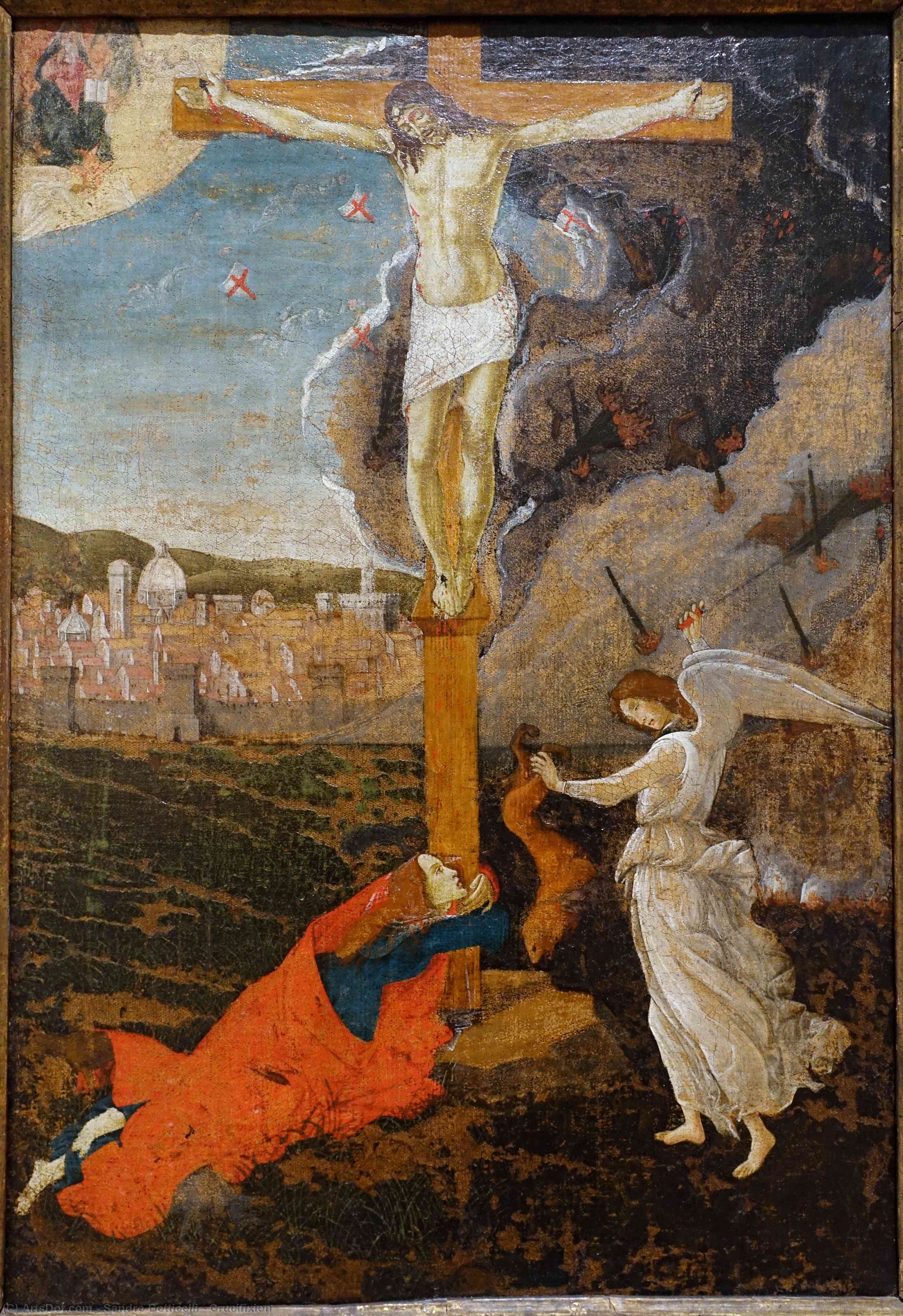 WikiOO.org - Εγκυκλοπαίδεια Καλών Τεχνών - Ζωγραφική, έργα τέχνης Sandro Botticelli - Crucifixion