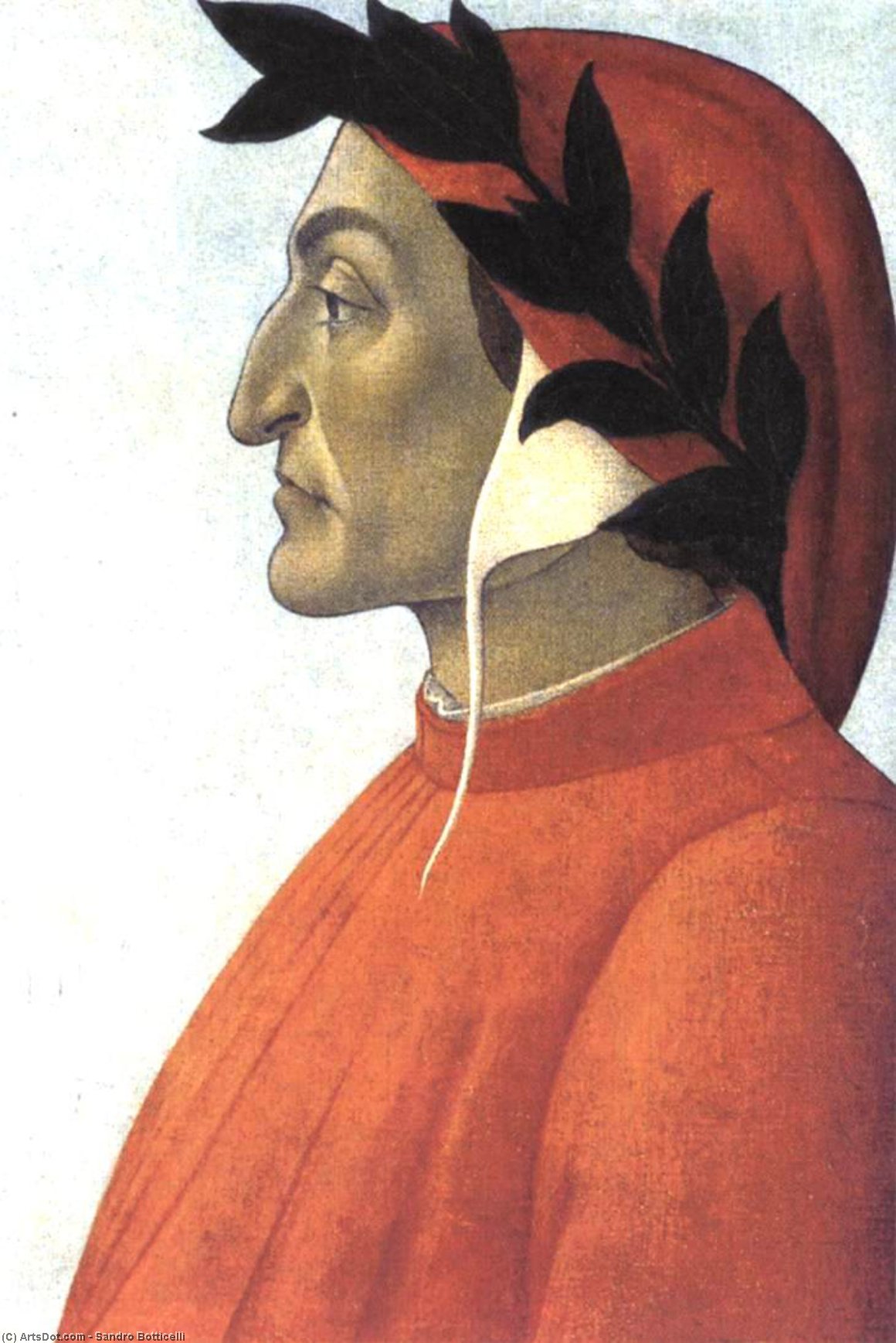 Wikioo.org - The Encyclopedia of Fine Arts - Painting, Artwork by Sandro Botticelli - Portrait of Dante