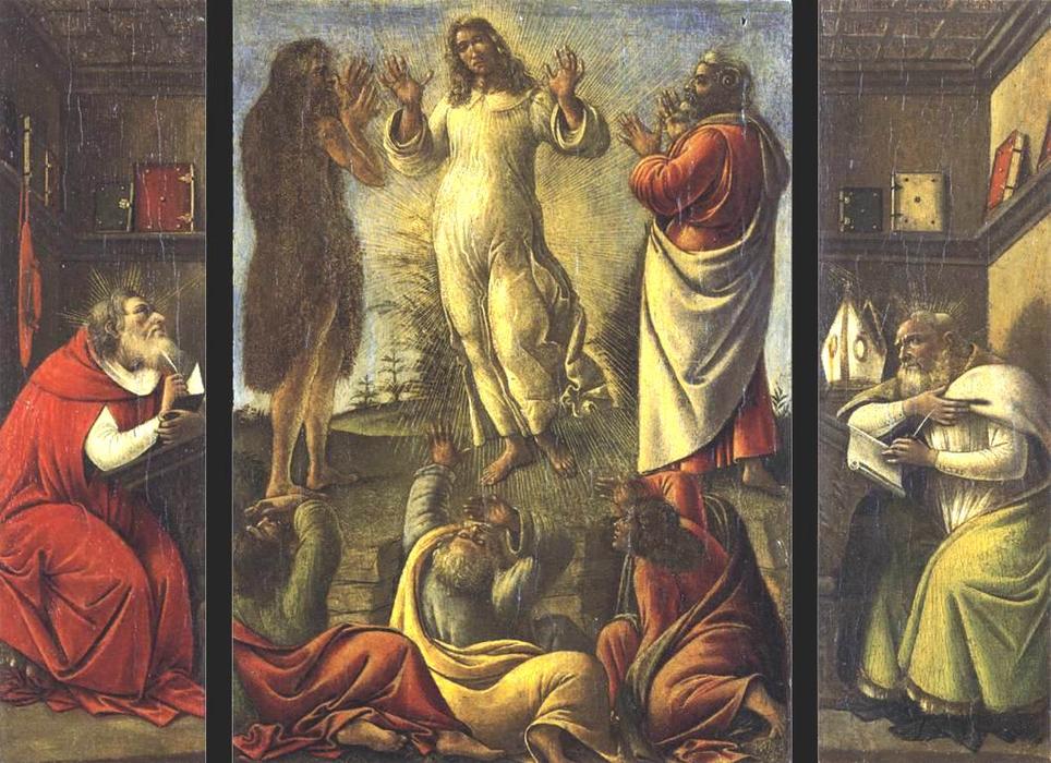 WikiOO.org – 美術百科全書 - 繪畫，作品 Sandro Botticelli - 变身 圣  杰罗姆  圣  奥古斯丁