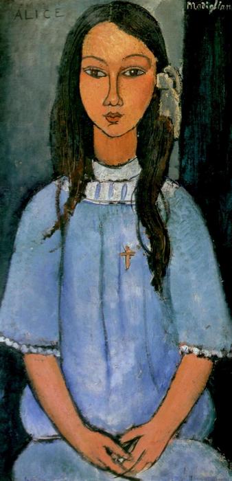 Wikioo.org - The Encyclopedia of Fine Arts - Painting, Artwork by Amedeo Modigliani - Alice