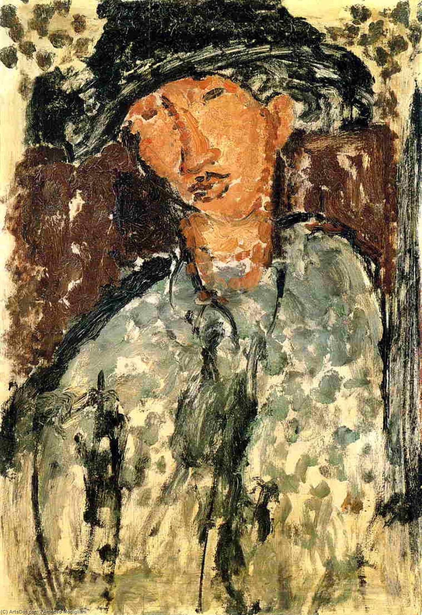 Wikioo.org - The Encyclopedia of Fine Arts - Painting, Artwork by Amedeo Modigliani - Chaim Soutine 1