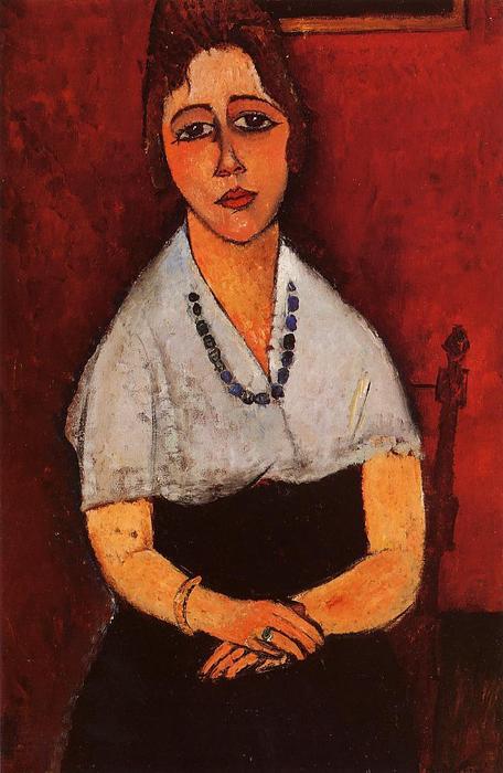 Wikioo.org - The Encyclopedia of Fine Arts - Painting, Artwork by Amedeo Modigliani - Elena Picard
