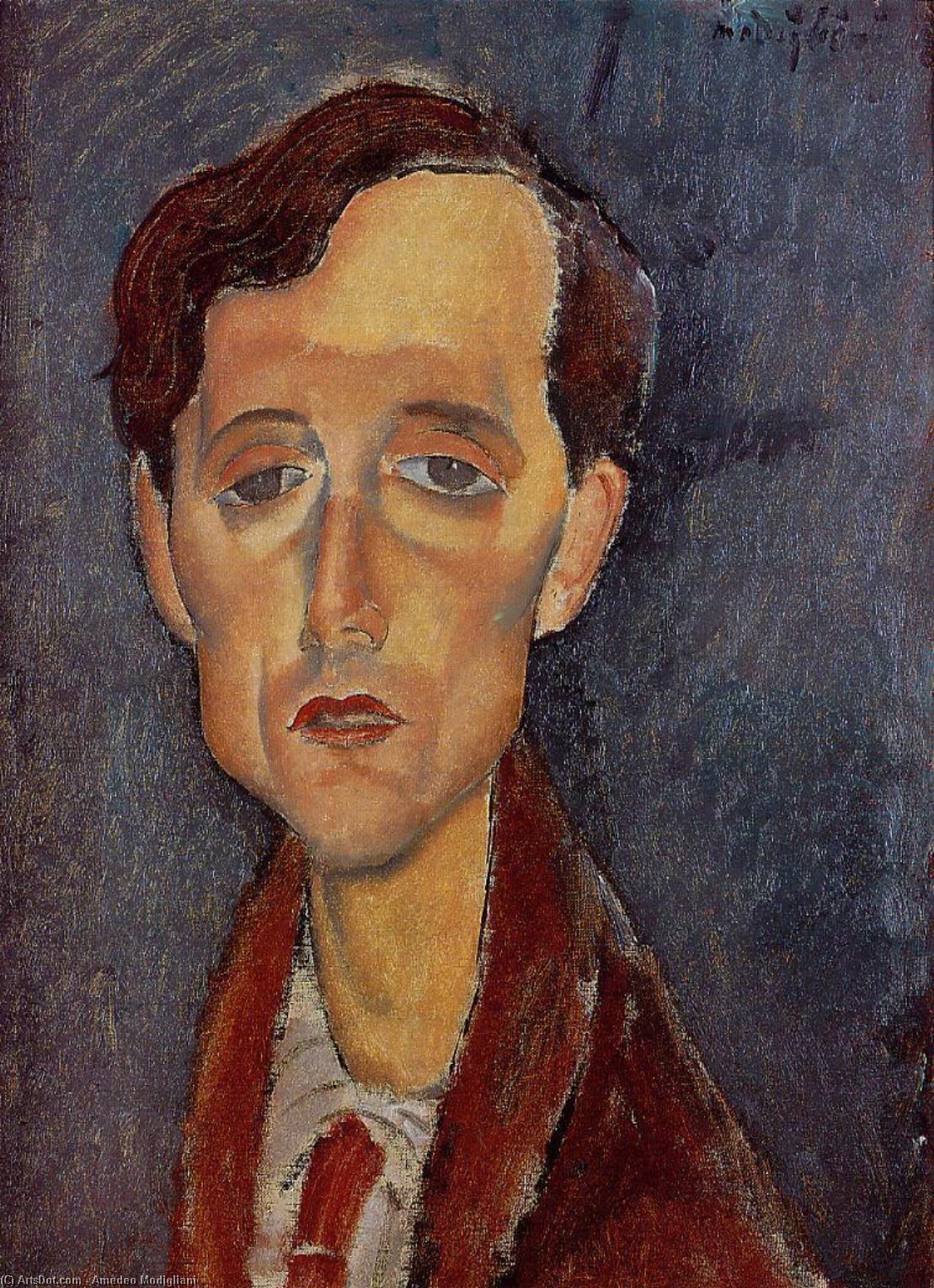Wikioo.org - The Encyclopedia of Fine Arts - Painting, Artwork by Amedeo Modigliani - Frans Hellens