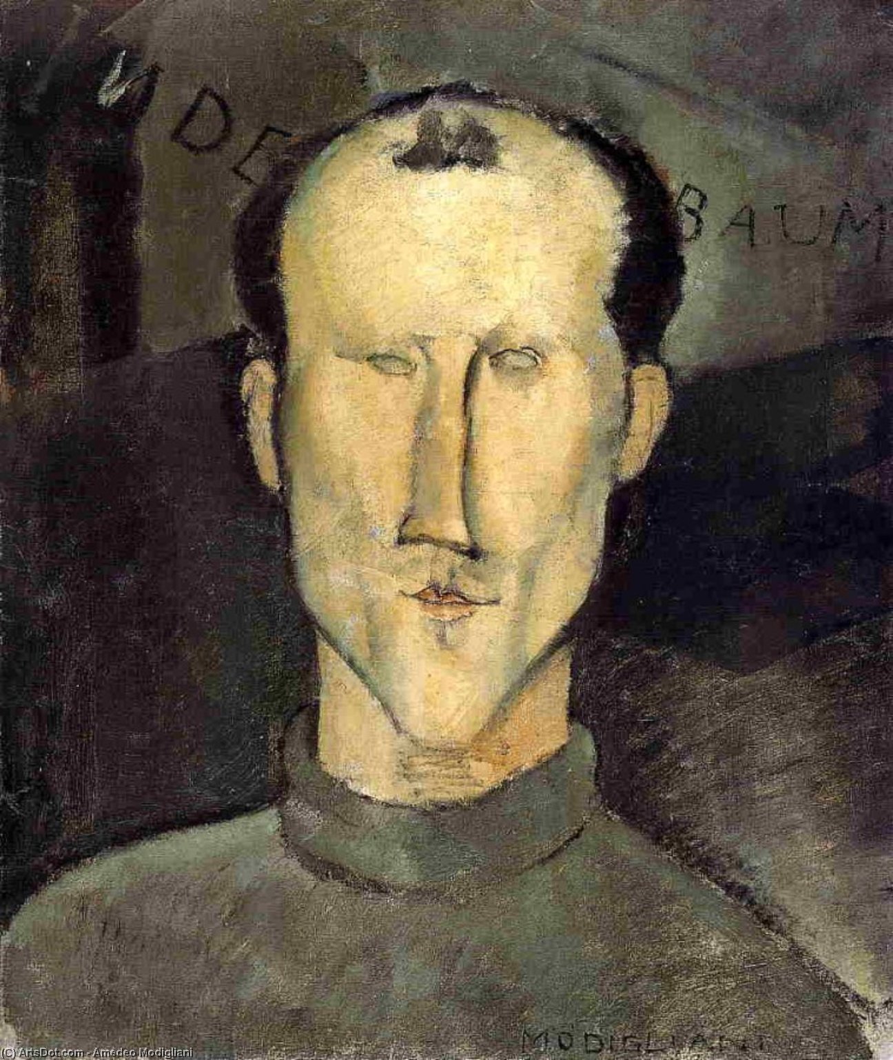 Wikioo.org - The Encyclopedia of Fine Arts - Painting, Artwork by Amedeo Modigliani - Leon Indenbaum
