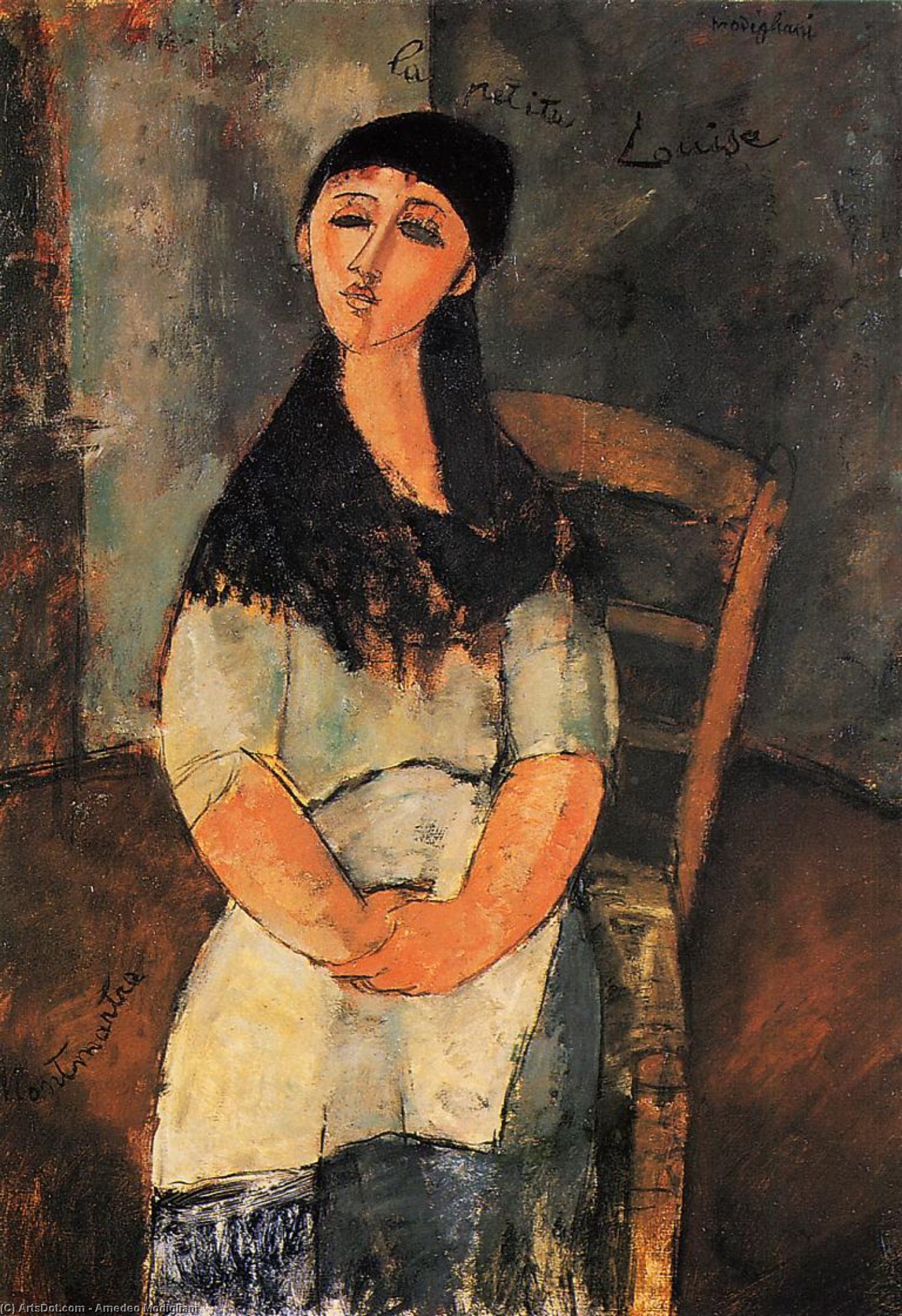 WikiOO.org - Encyclopedia of Fine Arts - Lukisan, Artwork Amedeo Modigliani - Little Louise