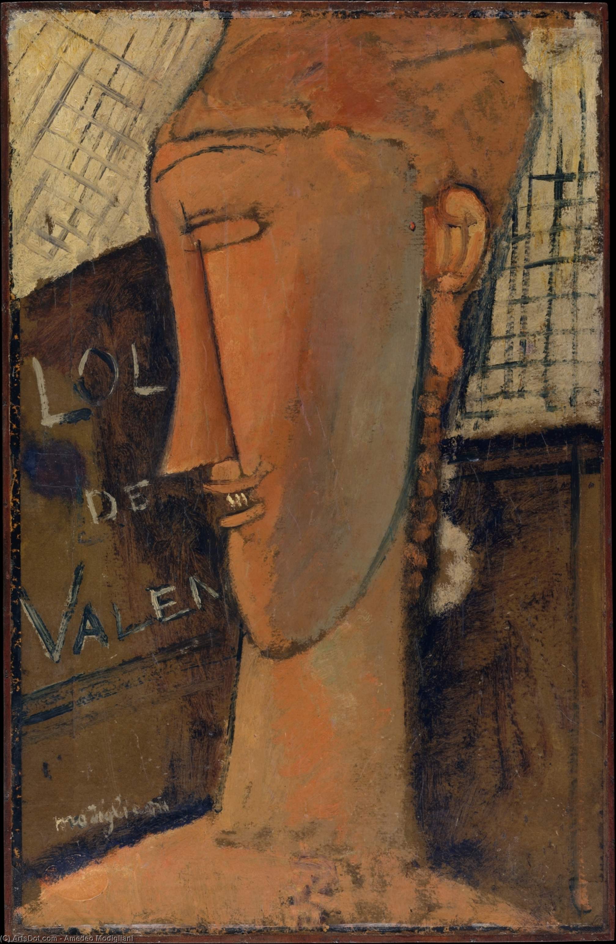Wikioo.org – La Enciclopedia de las Bellas Artes - Pintura, Obras de arte de Amedeo Modigliani - Lola delaware Valencia