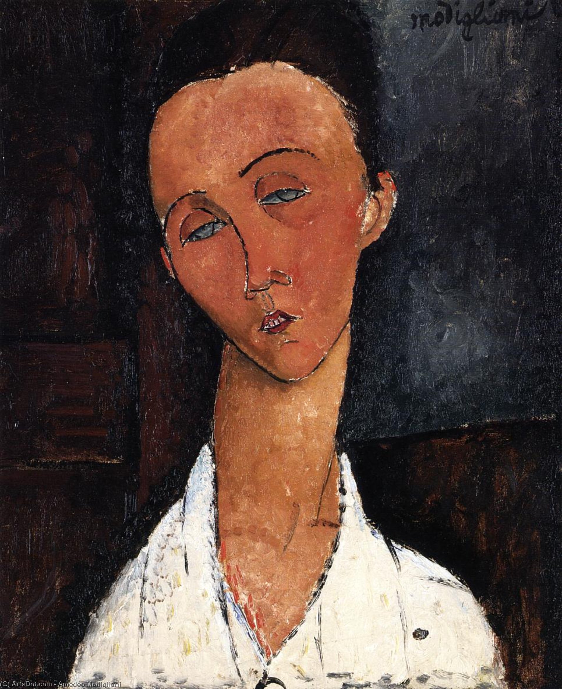 WikiOO.org - Encyclopedia of Fine Arts - Maľba, Artwork Amedeo Modigliani - Lunia Czechowska 1