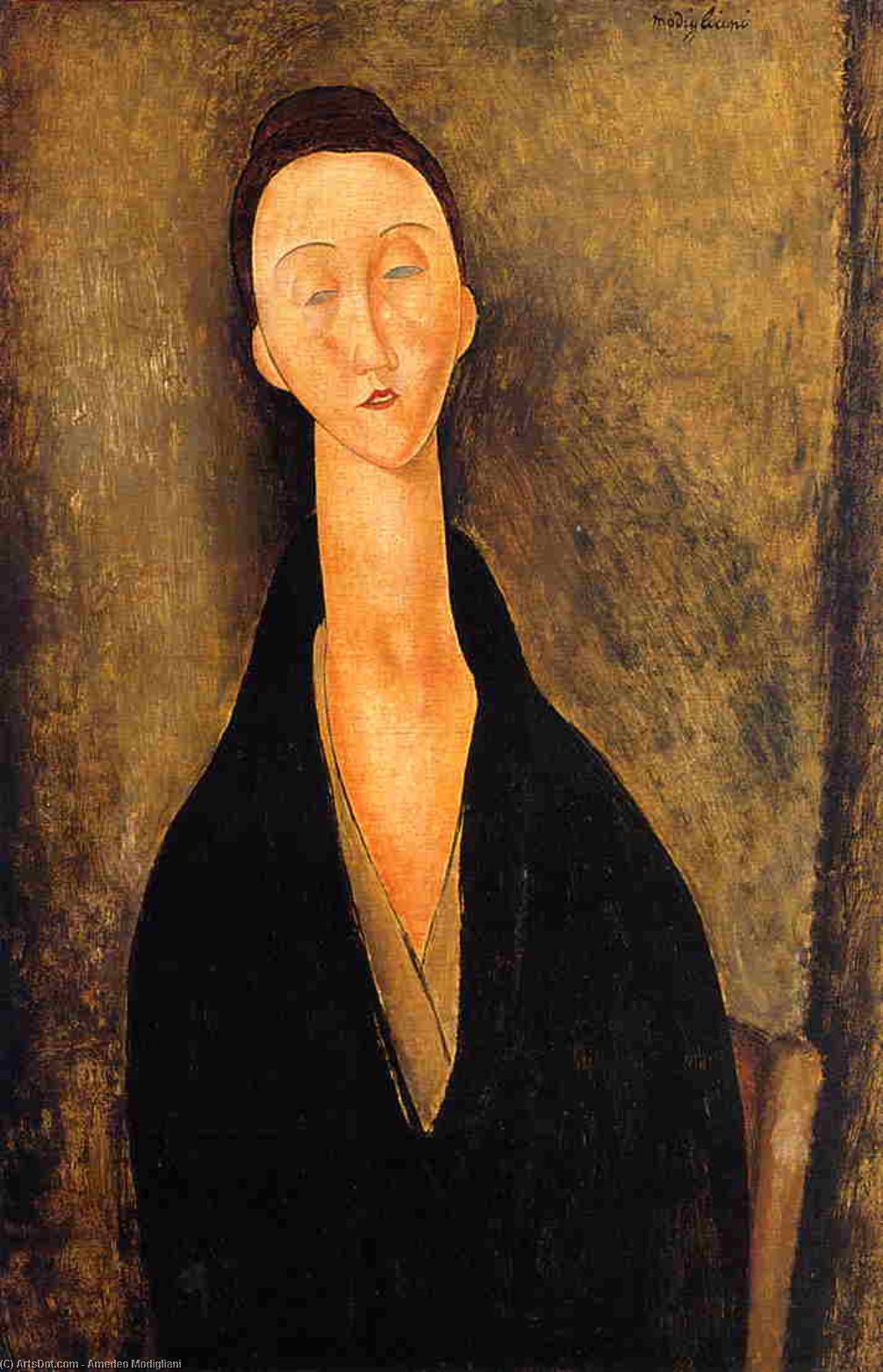 WikiOO.org - Encyclopedia of Fine Arts - Maalaus, taideteos Amedeo Modigliani - Lunia Czechowska