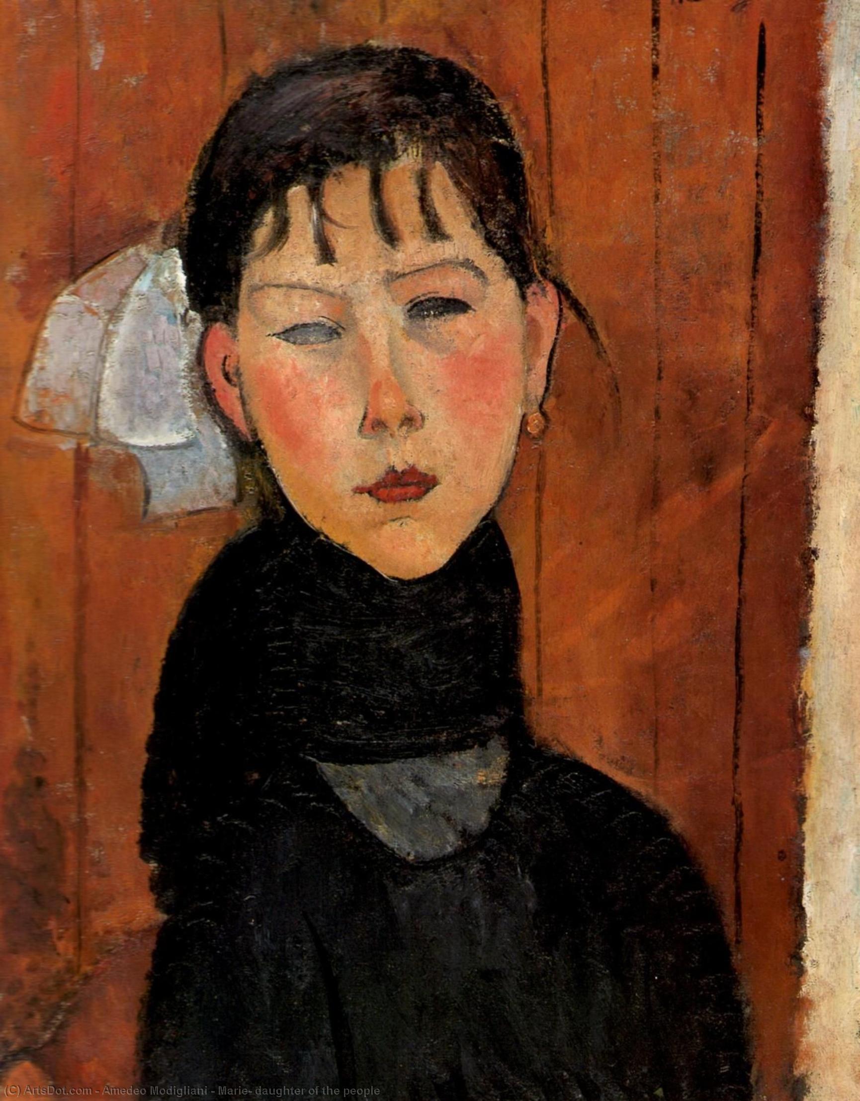Wikioo.org - The Encyclopedia of Fine Arts - Painting, Artwork by Amedeo Modigliani - Marie, daughter of the people