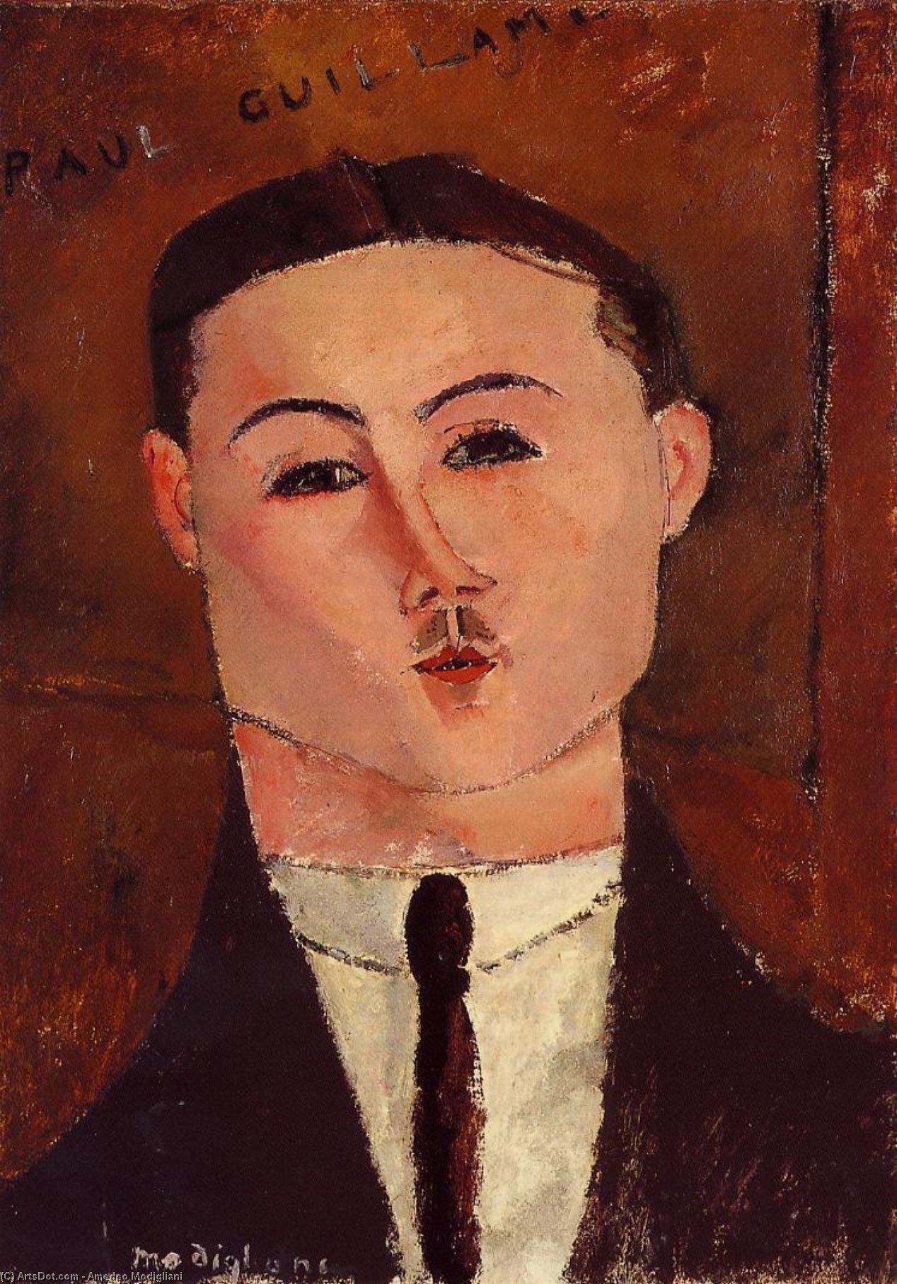 Wikioo.org - The Encyclopedia of Fine Arts - Painting, Artwork by Amedeo Modigliani - Paul Guillaume