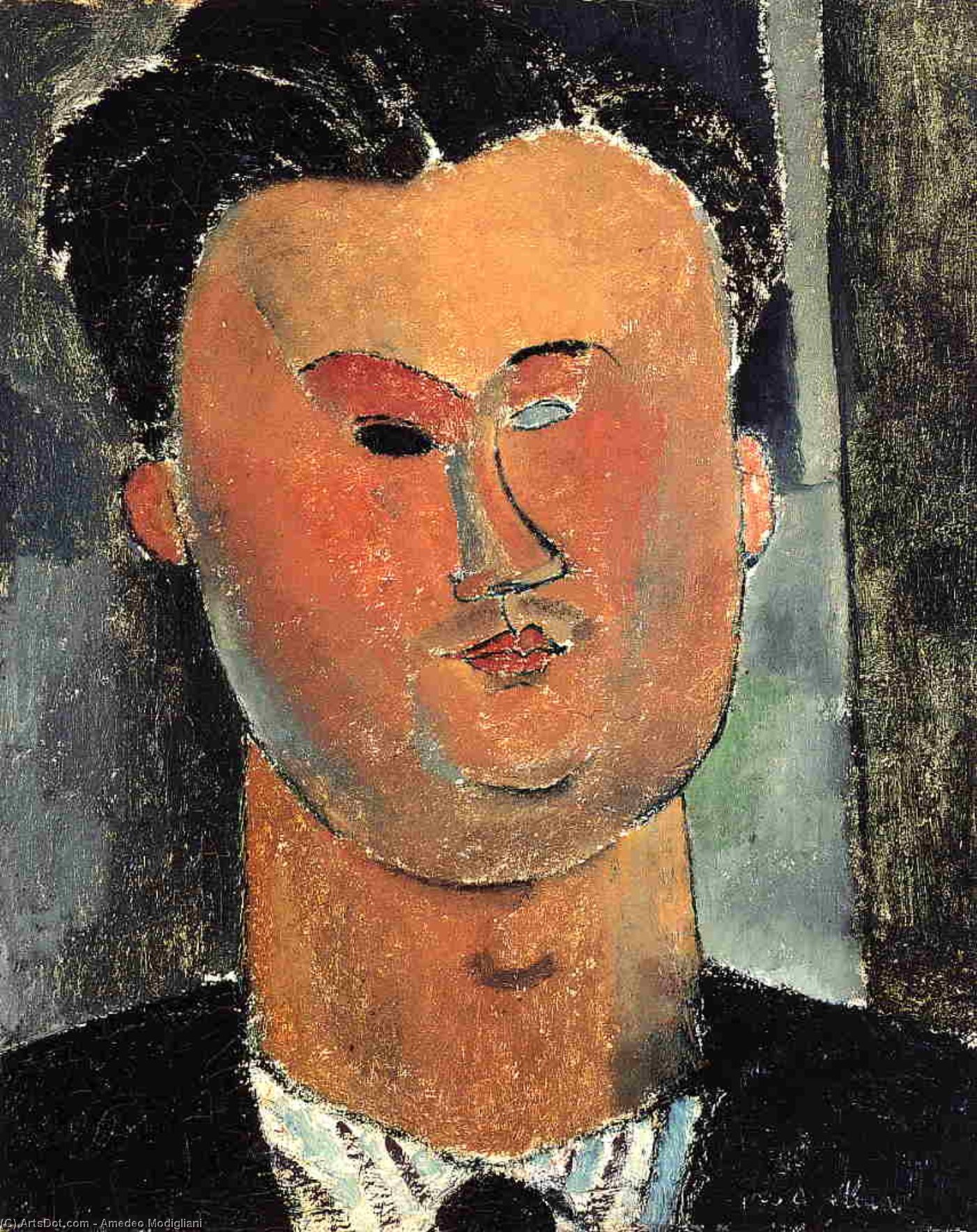 Wikioo.org - The Encyclopedia of Fine Arts - Painting, Artwork by Amedeo Modigliani - Pierre Reverdy