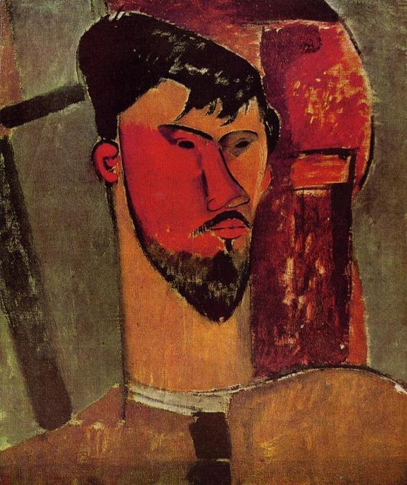 Wikioo.org - The Encyclopedia of Fine Arts - Painting, Artwork by Amedeo Modigliani - Portrait of Henri Laurens