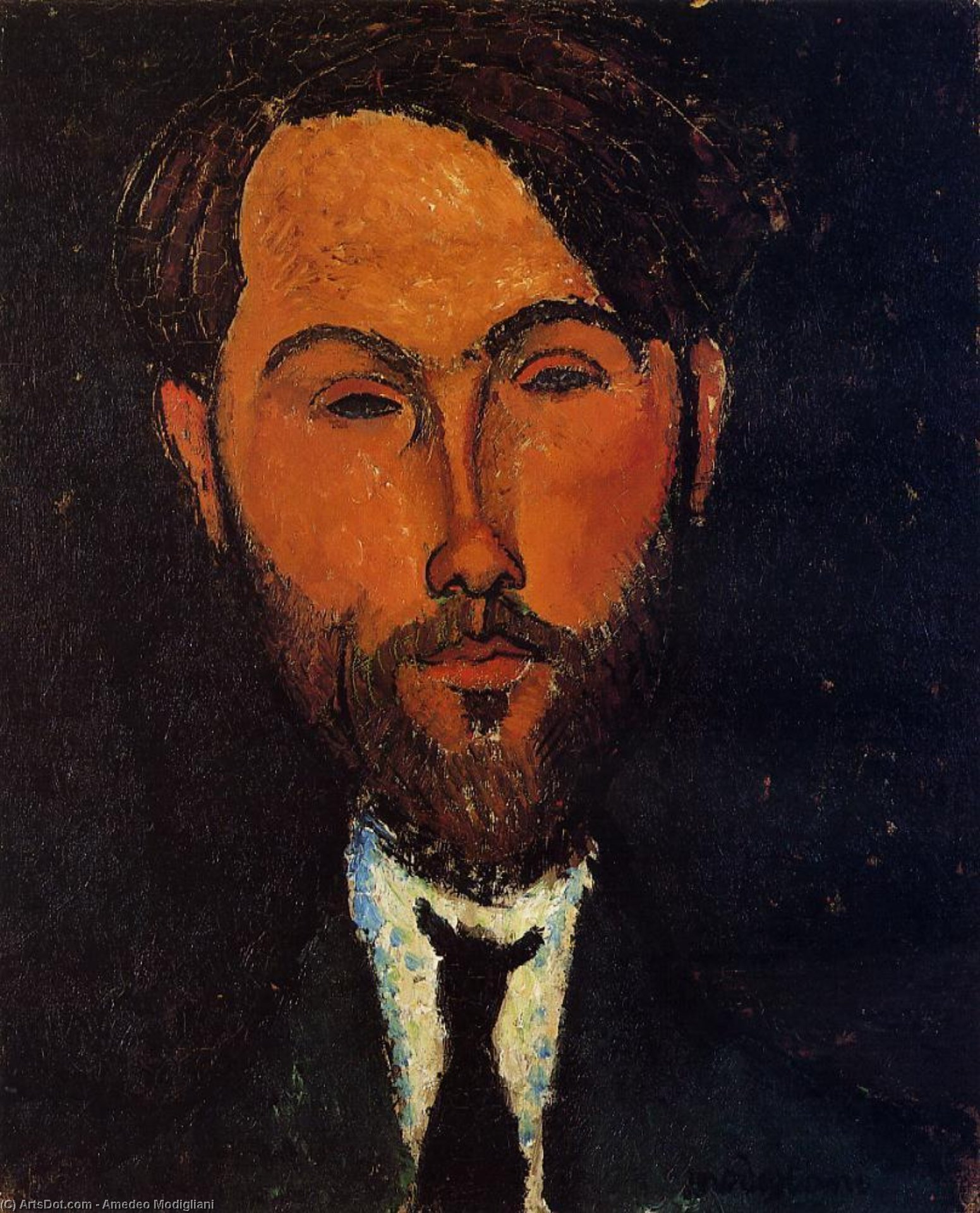 WikiOO.org - אנציקלופדיה לאמנויות יפות - ציור, יצירות אמנות Amedeo Modigliani - Portrait of Leopold Zborowski 1