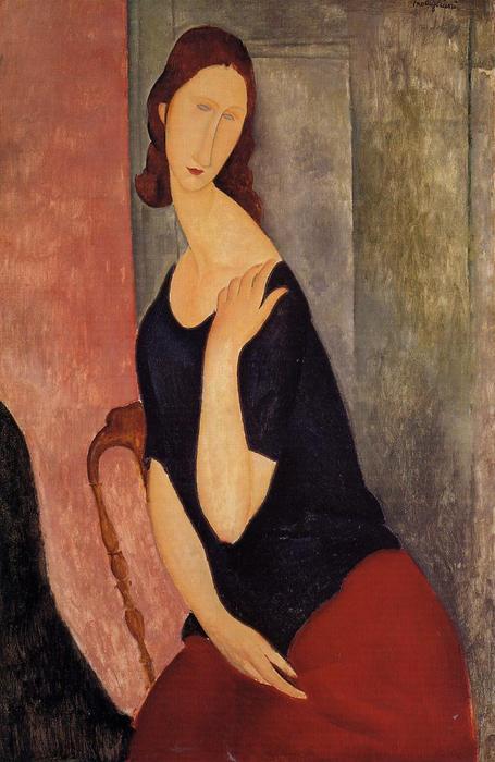 Wikioo.org - The Encyclopedia of Fine Arts - Painting, Artwork by Amedeo Modigliani - Portrait of Madame L