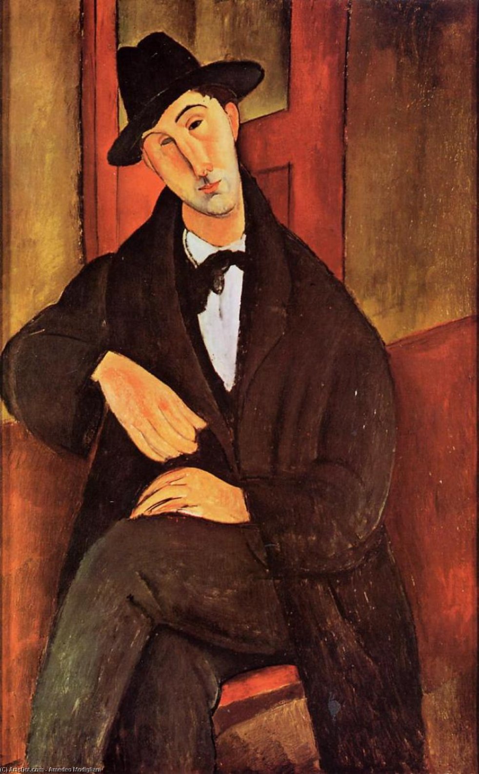 Wikioo.org - สารานุกรมวิจิตรศิลป์ - จิตรกรรม Amedeo Modigliani - Portrait of Mario Varvogli