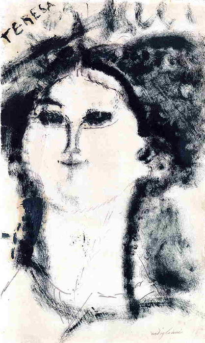 WikiOO.org - Encyclopedia of Fine Arts - Lukisan, Artwork Amedeo Modigliani - Teresa