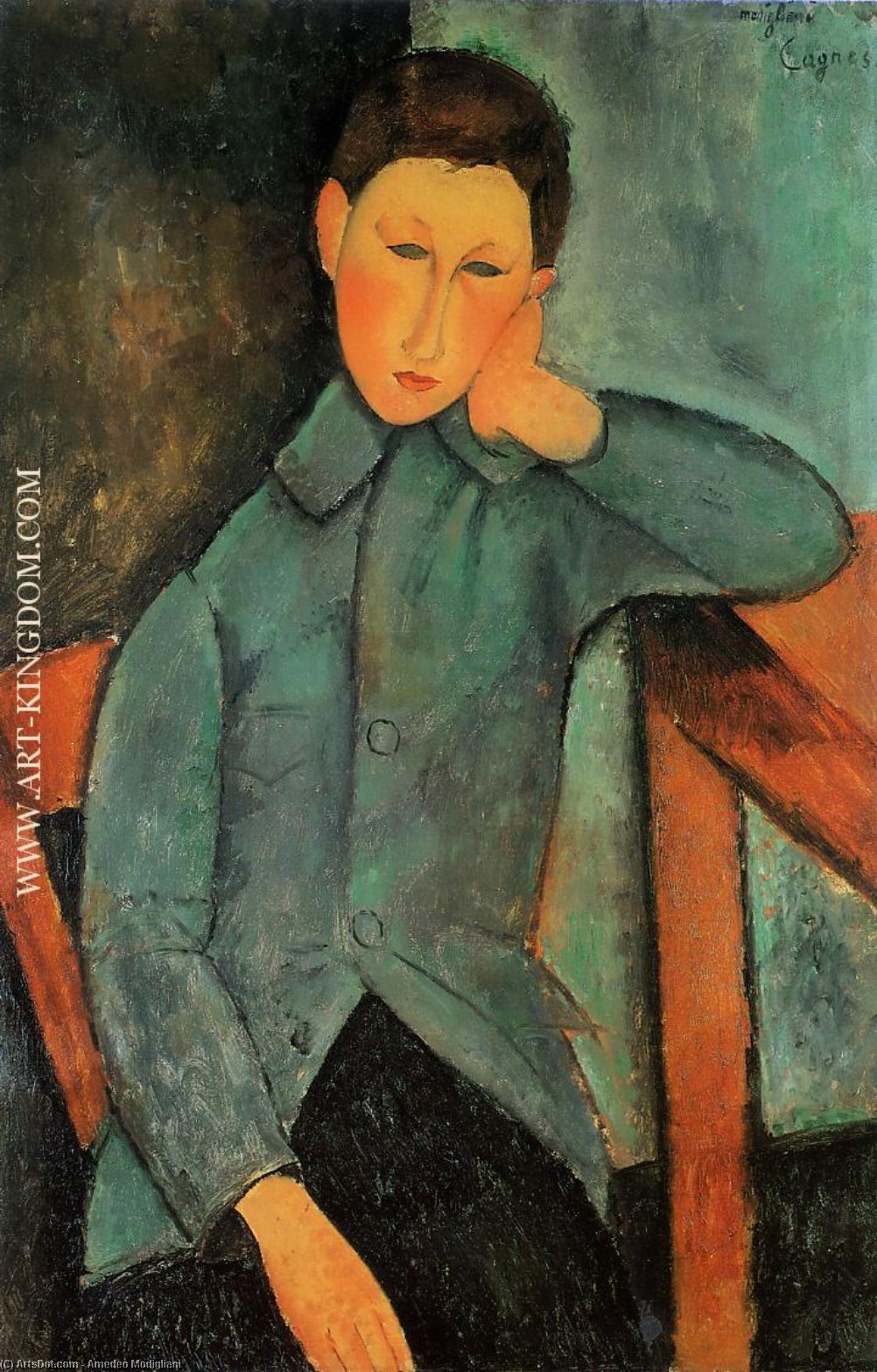 Wikioo.org - The Encyclopedia of Fine Arts - Painting, Artwork by Amedeo Modigliani - The Boy