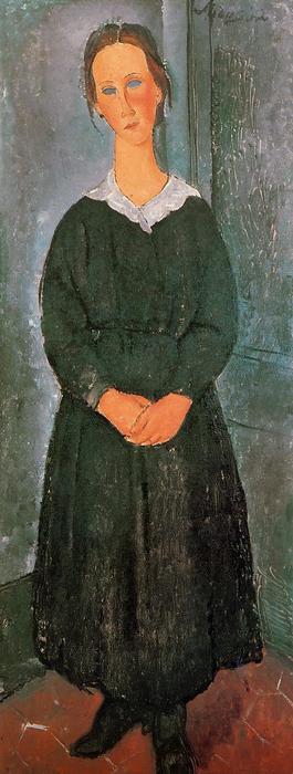 WikiOO.org - Encyclopedia of Fine Arts - Maleri, Artwork Amedeo Modigliani - The Servant Girl