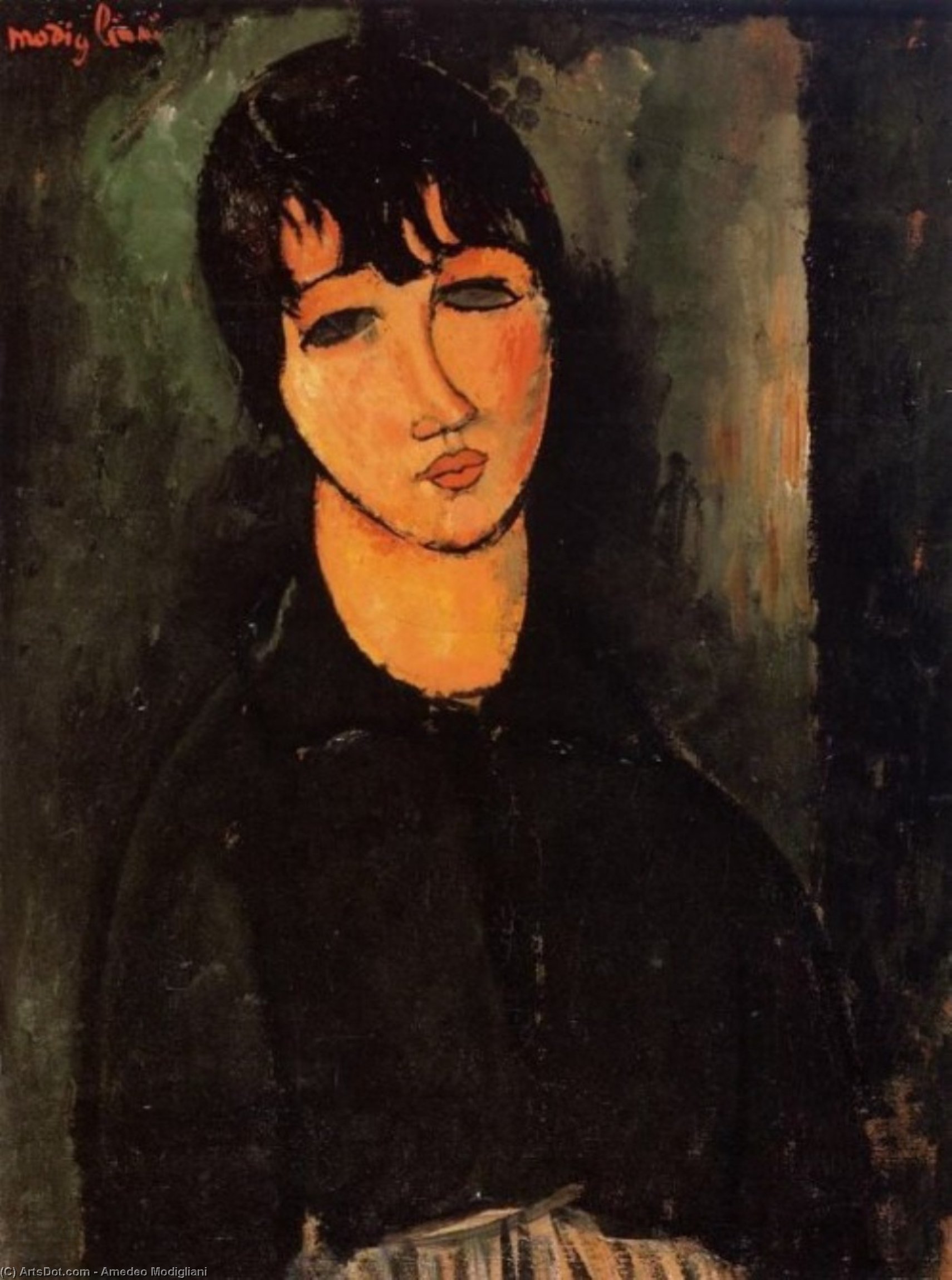 WikiOO.org – 美術百科全書 - 繪畫，作品 Amedeo Modigliani - 仆人