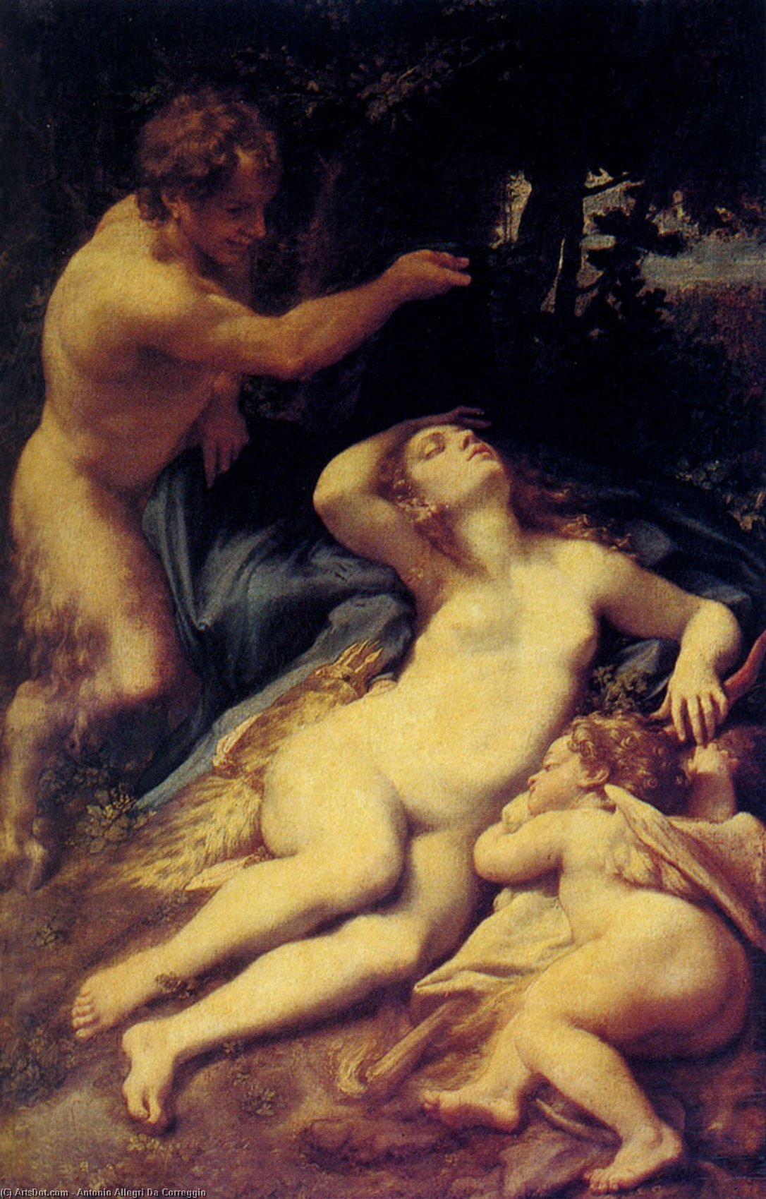 WikiOO.org - Enciclopedia of Fine Arts - Pictura, lucrări de artă Antonio Allegri Da Correggio - Antiope