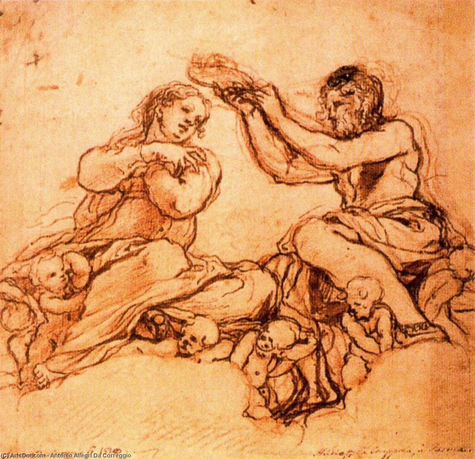 WikiOO.org - Enciklopedija likovnih umjetnosti - Slikarstvo, umjetnička djela Antonio Allegri Da Correggio - Coronation of the Virgin 1
