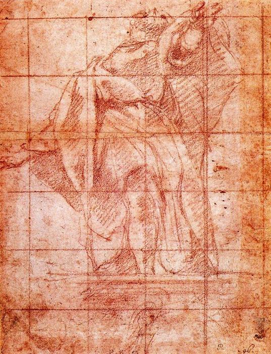 Wikioo.org - The Encyclopedia of Fine Arts - Painting, Artwork by Antonio Allegri Da Correggio - Study for an apostle 2