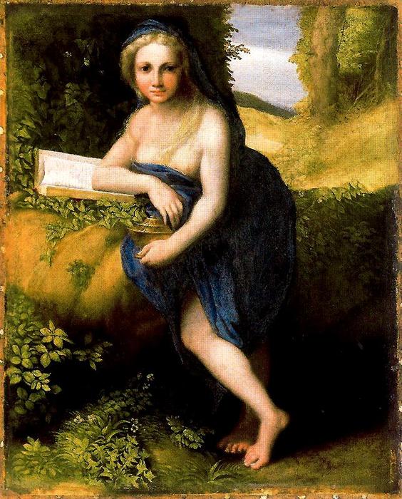 Wikioo.org - The Encyclopedia of Fine Arts - Painting, Artwork by Antonio Allegri Da Correggio - The Magdalen