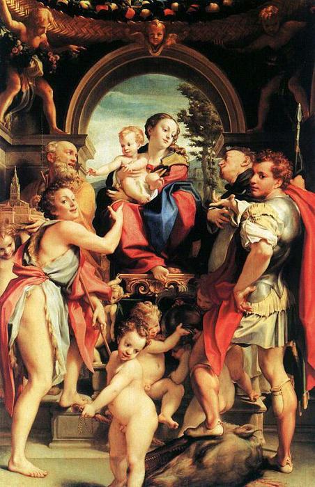 Wikioo.org – La Enciclopedia de las Bellas Artes - Pintura, Obras de arte de Antonio Allegri Da Correggio - Virgen de San Giorgio