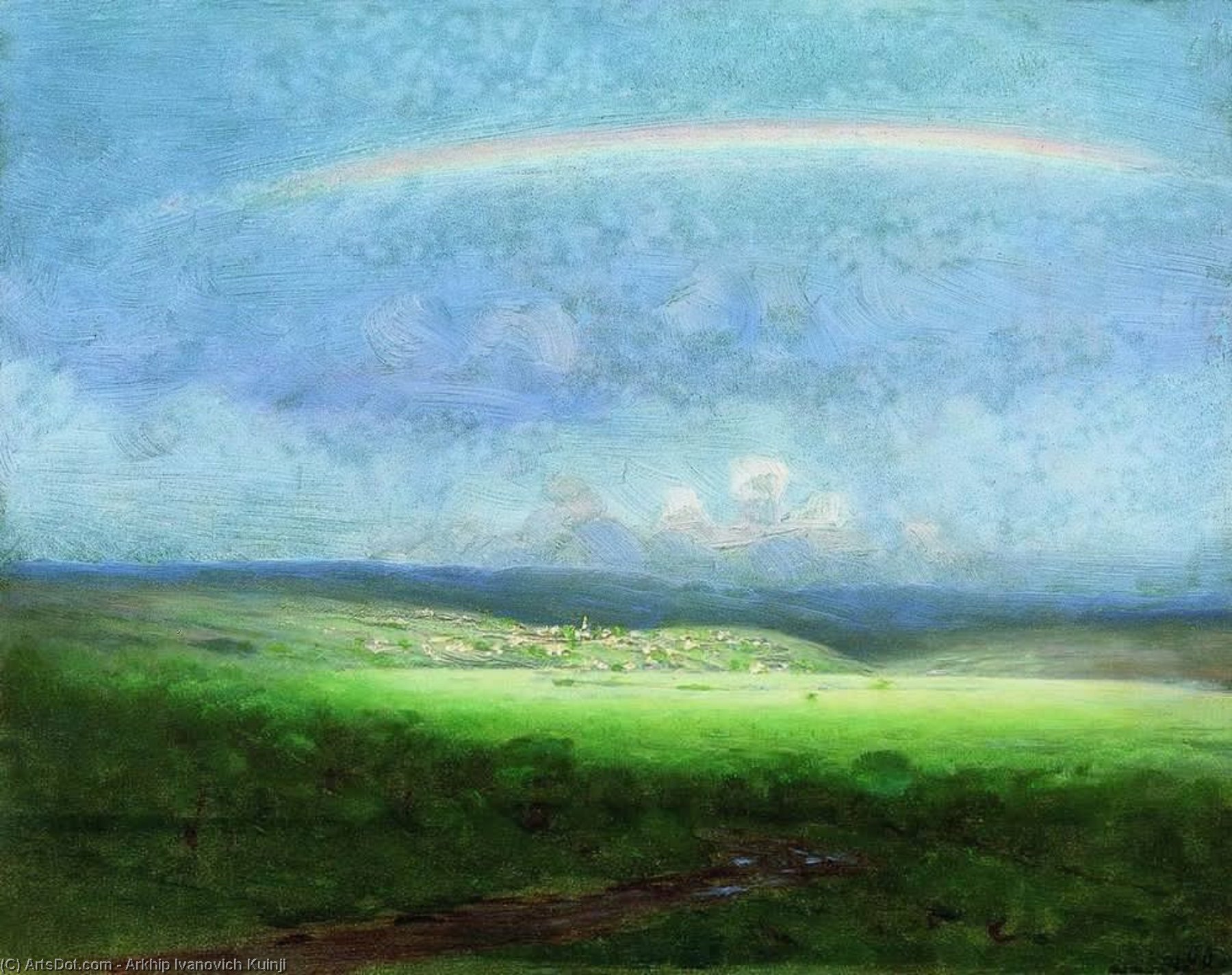 Wikioo.org - The Encyclopedia of Fine Arts - Painting, Artwork by Arkhip Ivanovich Kuinji - After the rain. Rainbow