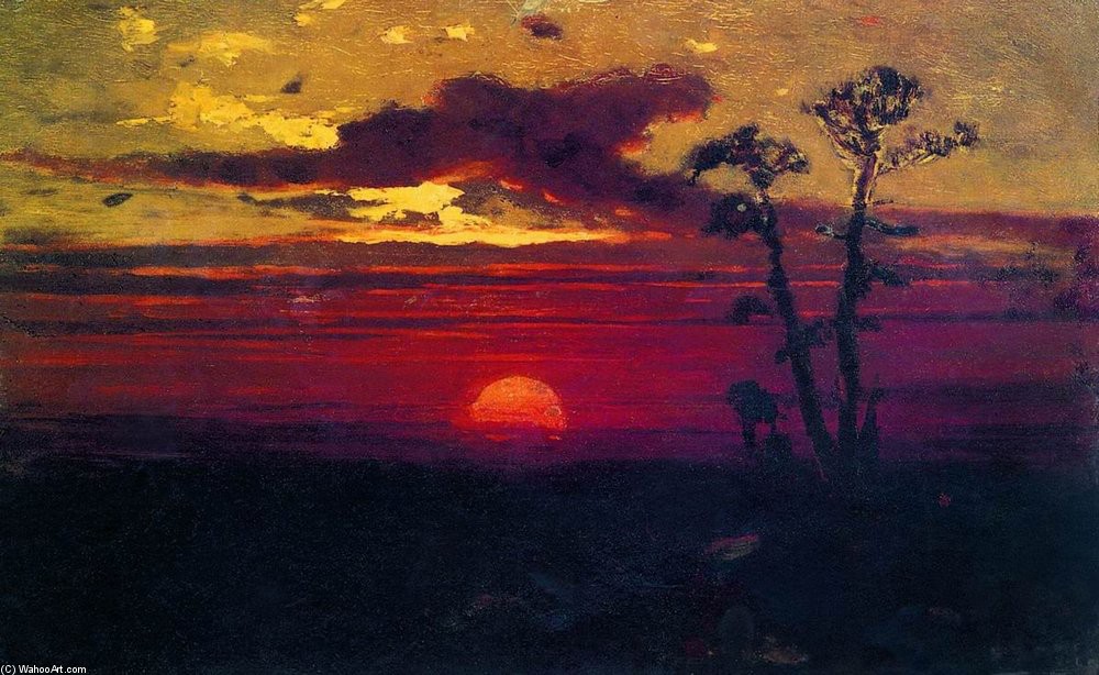 Wikioo.org - The Encyclopedia of Fine Arts - Painting, Artwork by Arkhip Ivanovich Kuinji - Sunset