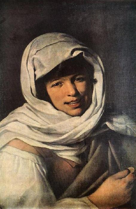 WikiOO.org - Encyclopedia of Fine Arts - Maalaus, taideteos Bartolome Esteban Murillo - La muchacha de la moneda (La muchacha de Galicia)