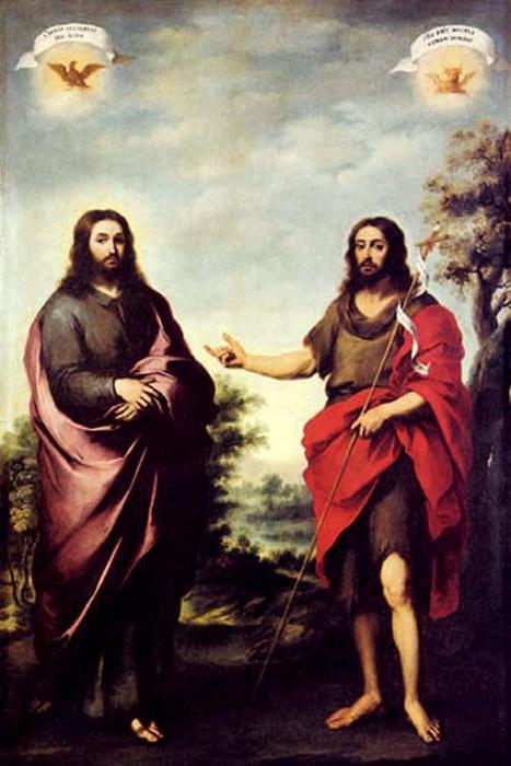 Wikioo.org – L'Encyclopédie des Beaux Arts - Peinture, Oeuvre de Bartolome Esteban Murillo - San Juan Bautista señalando a Cristo