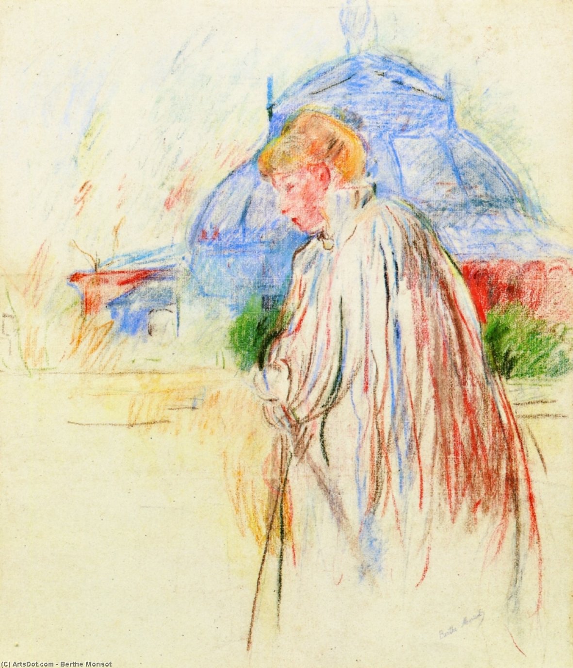 Wikioo.org - The Encyclopedia of Fine Arts - Painting, Artwork by Berthe Morisot - At the Exposition Palace