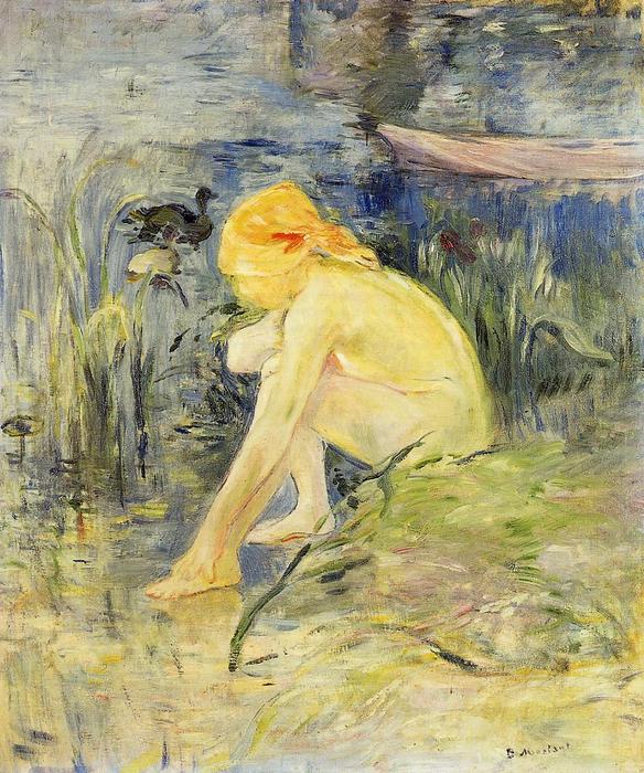Wikioo.org – L'Encyclopédie des Beaux Arts - Peinture, Oeuvre de Berthe Morisot - baigneur