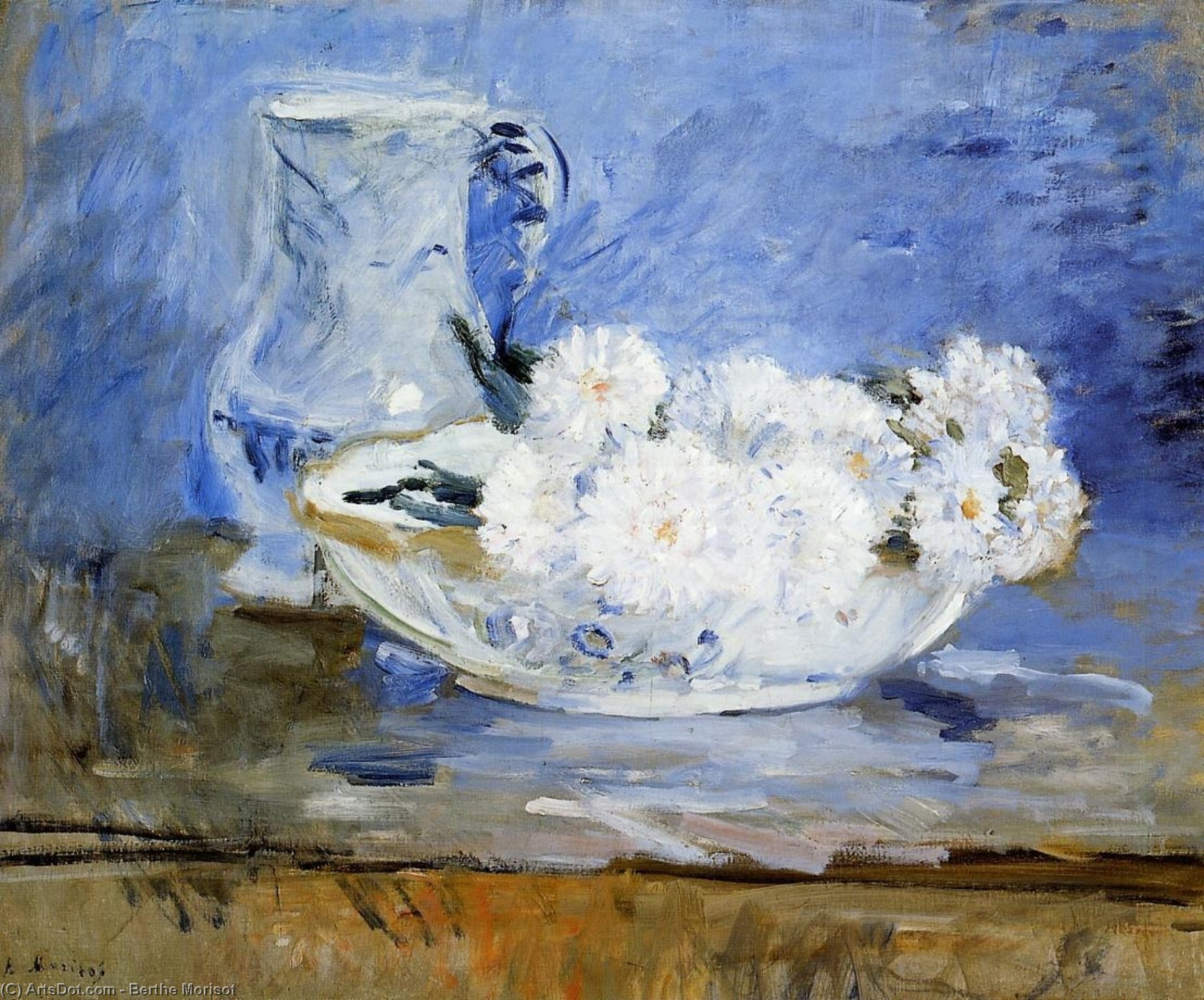 WikiOO.org - Encyclopedia of Fine Arts - Schilderen, Artwork Berthe Morisot - Daisies