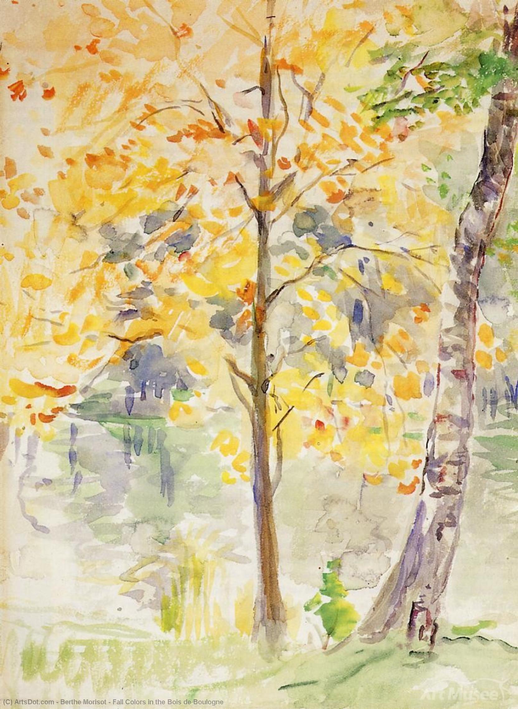 WikiOO.org - Encyclopedia of Fine Arts - Malba, Artwork Berthe Morisot - Fall Colors in the Bois de Boulogne