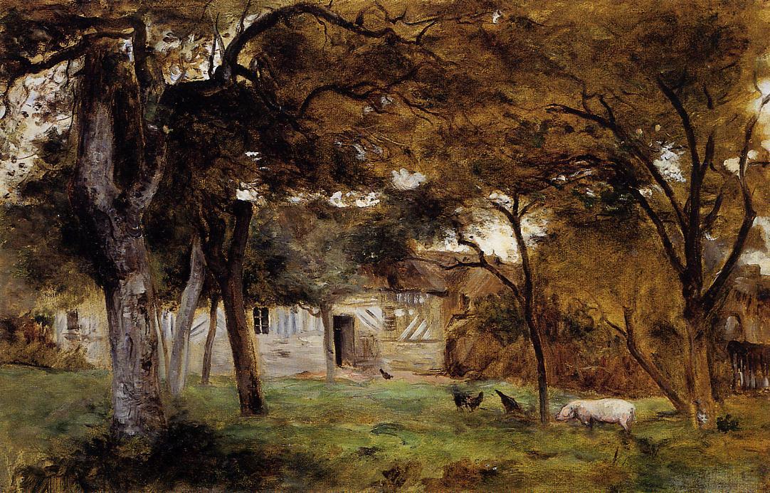 Wikioo.org – La Enciclopedia de las Bellas Artes - Pintura, Obras de arte de Berthe Morisot - Granja en Normandía